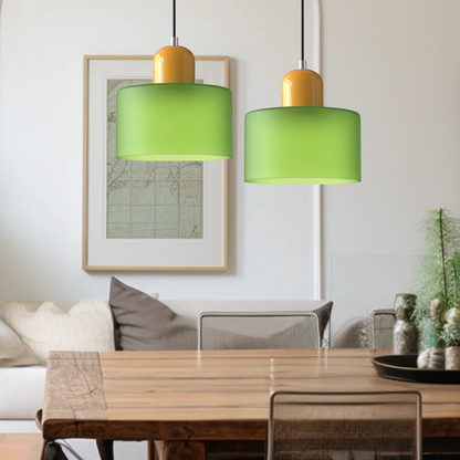 Candeeiro suspenso retro com abat-jour de vidro e cabo ajustável, para criar um ambiente acolhedor