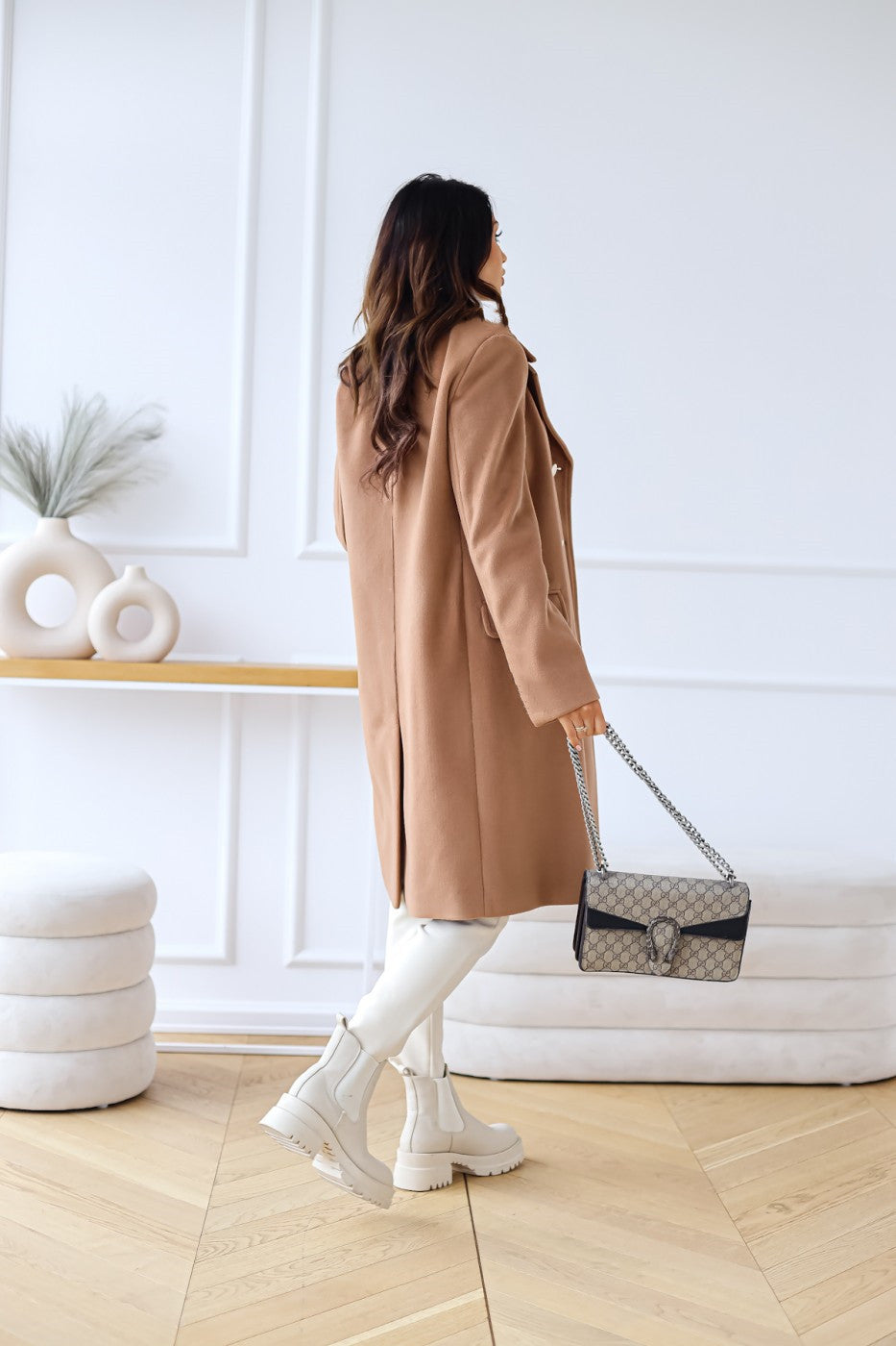 Ladies' Midi Winter Coat with Buttons