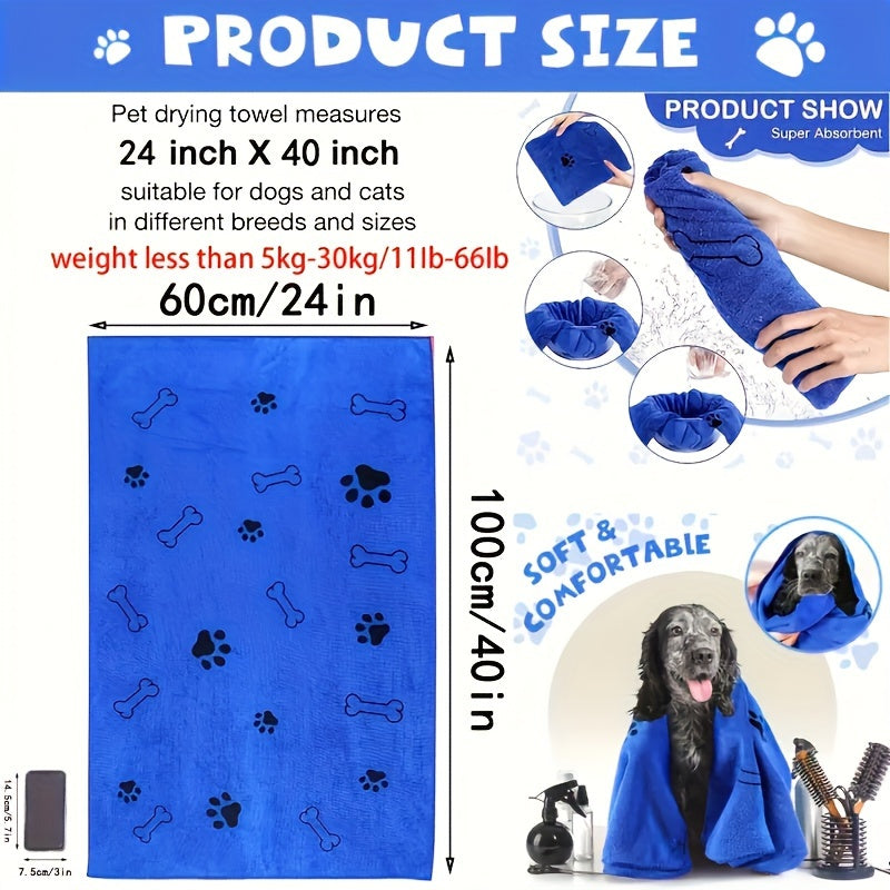 Asciugamano in microfibra per cani - ad asciugatura rapida e molto assorbente