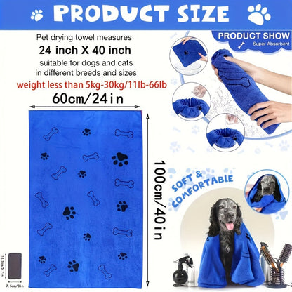 Asciugamano in microfibra per cani - ad asciugatura rapida e molto assorbente