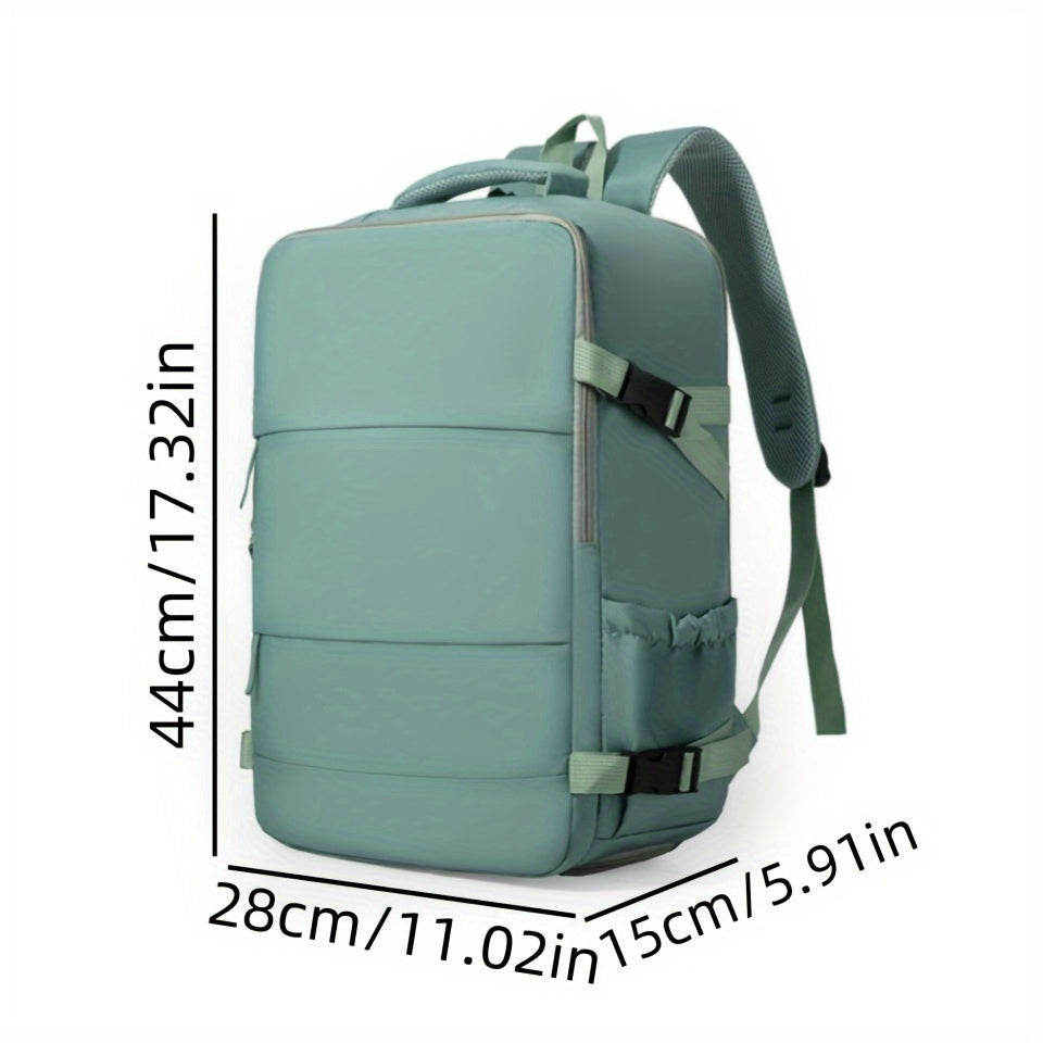 Mochila de viaje con apertura de 180° y compartimento para zapatos