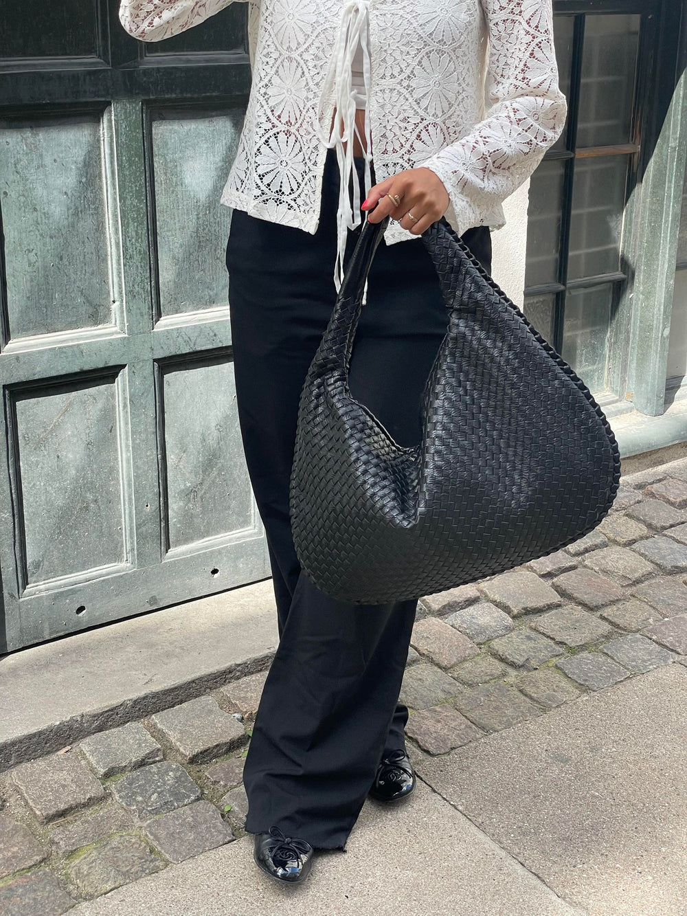 Leather bag ladies - tote bag