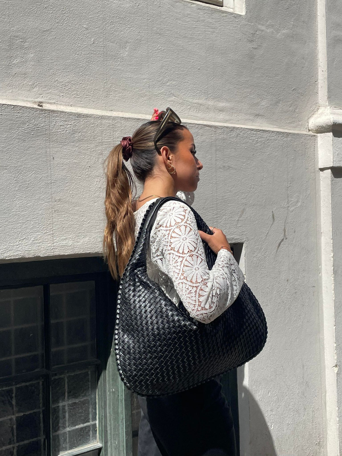 Elegante borsa a tracolla intrecciata - Per un look raffinato