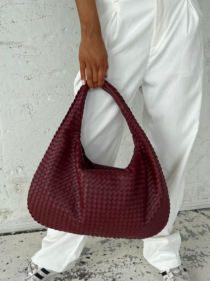 Elegante borsa a tracolla intrecciata - Per un look raffinato