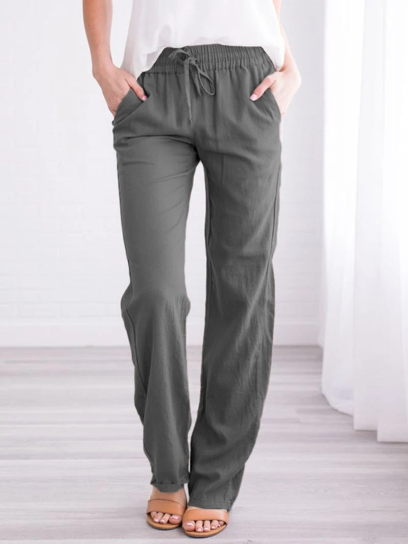 NEELTJE – Light Cotton-Linen Trousers for Women