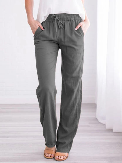 NEELTJE – Light Cotton-Linen Trousers for Women