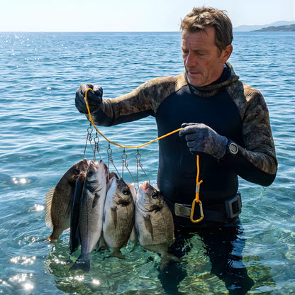 Blocco per pesci con corda di nylon