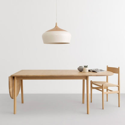 Scandinavian Wooden Pendant Light with LED Support
