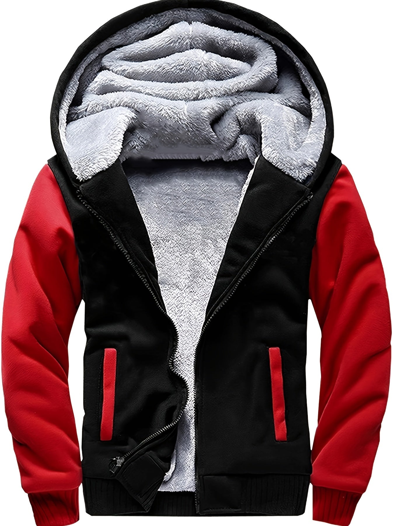 Sherpa-lined children's fleece full zip hooded jacket - Josiah