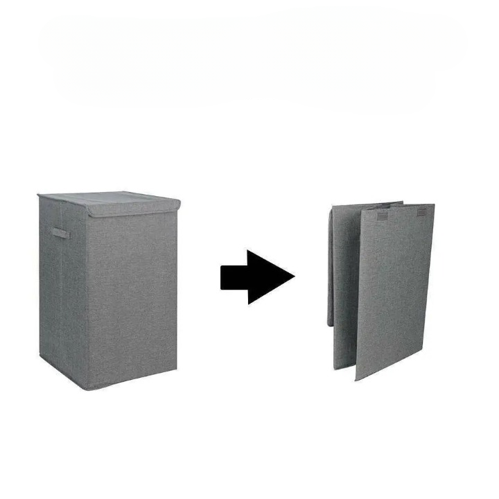 Collapsible Large Laundry Basket with Lid