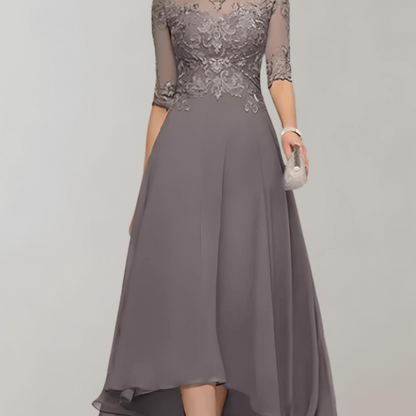 Maxi dress with lace sleeves - Wedding guest