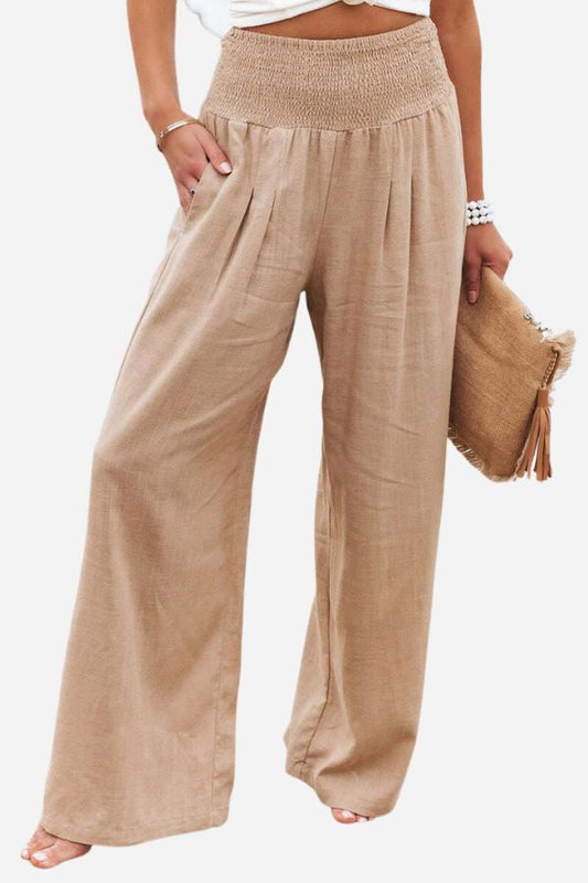 Palazzo ladies' trousers with high waist - Jamilla