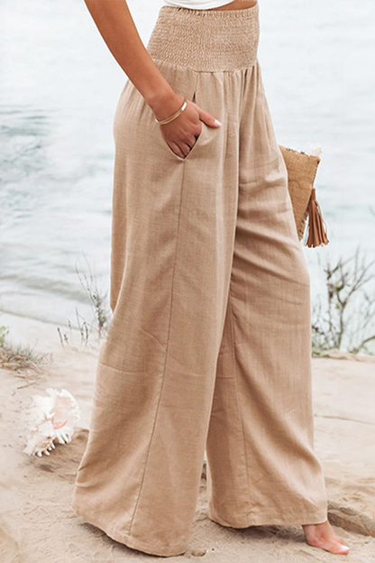 Palazzo ladies' trousers with high waist - Jamilla