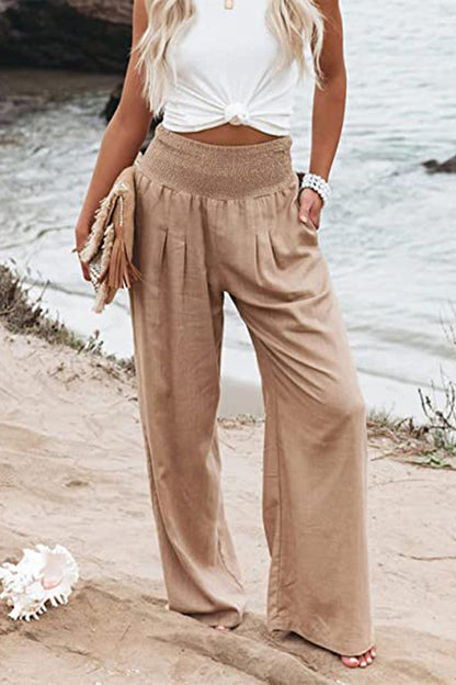Palazzo ladies' trousers with high waist - Jamilla
