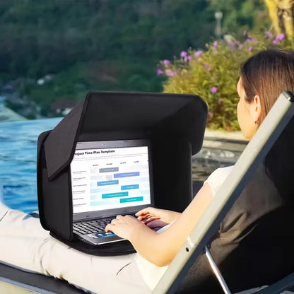 Laptop bag with sunshade