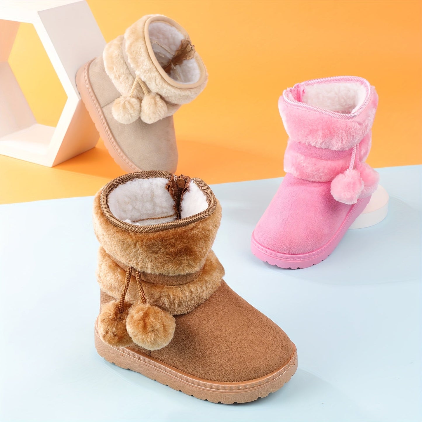 Girls' Snow Warm Fleece Snug Non-Slip Boots - Moby