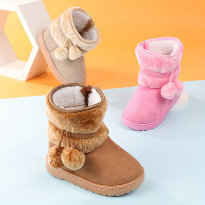 Girls' Snow Warm Fleece Snug Non-Slip Boots - Moby