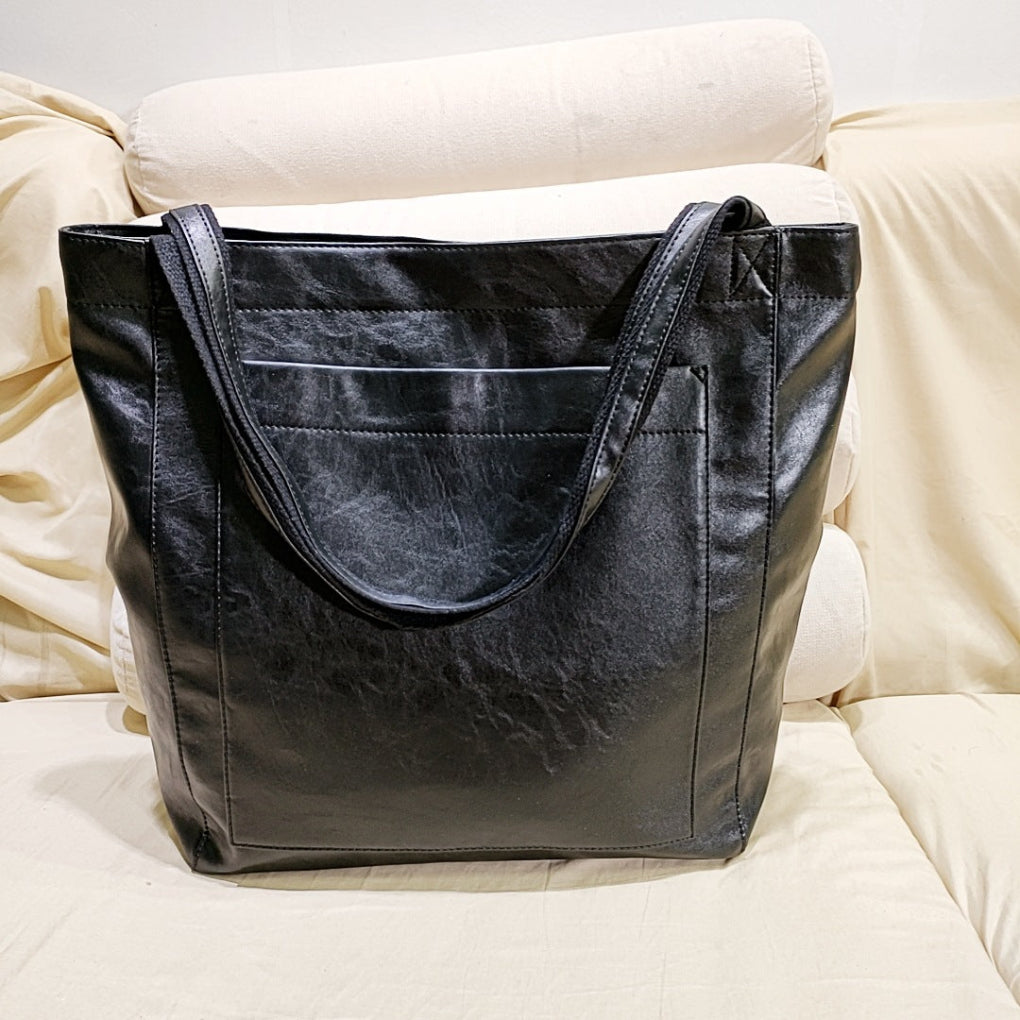 Luxe Leather Tote Shoulder Bag for Women - Celina