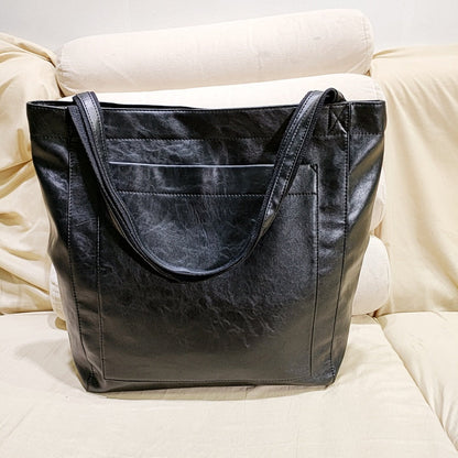 Luxe Leather Tote Shoulder Bag for Women - Celina