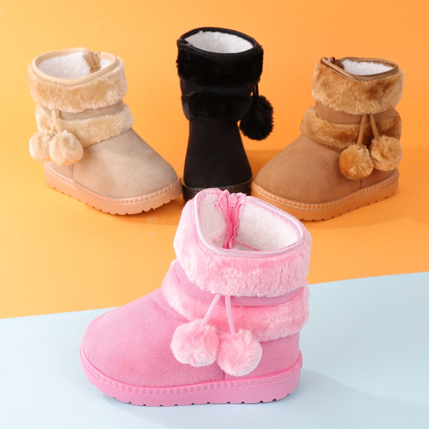 Girls' Snow Warm Fleece Snug Non-Slip Boots - Moby