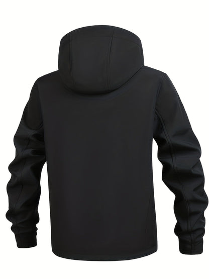 Men's Outdoor Softshell Jacket with Hood – Quick-Drying and Windproof