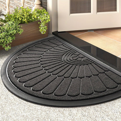 Sustainable Rubber Doormat - Half-Round Design for Outdoor and Indoor Use
