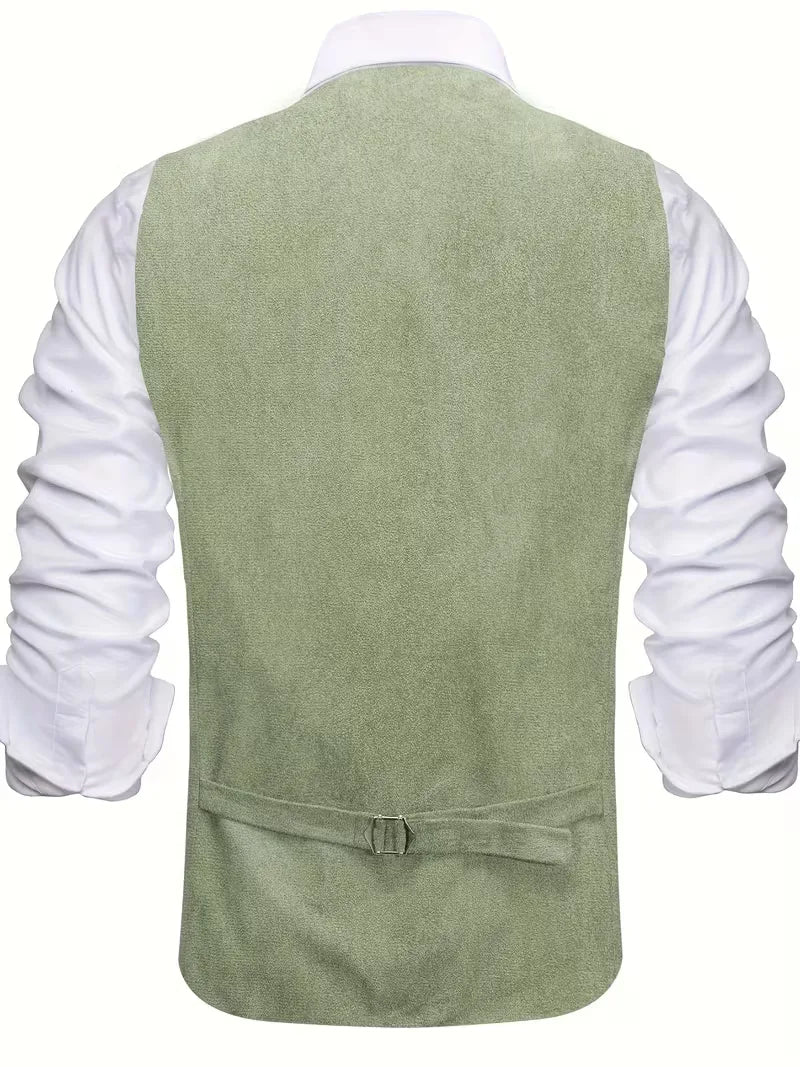 Gilet avec col en V et boutons