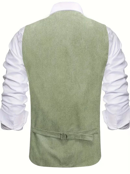 Gilet avec col en V et boutons