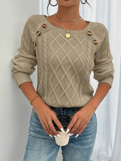 Maglione con bottoni di lusso - Comodo ed elegante per ogni occasione