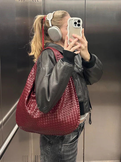 Leather bag ladies - tote bag