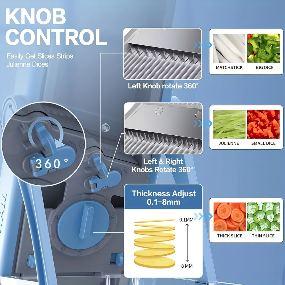 Multifunctional Vegetable Slicer – Safe, Adjustable and with Large Capacity