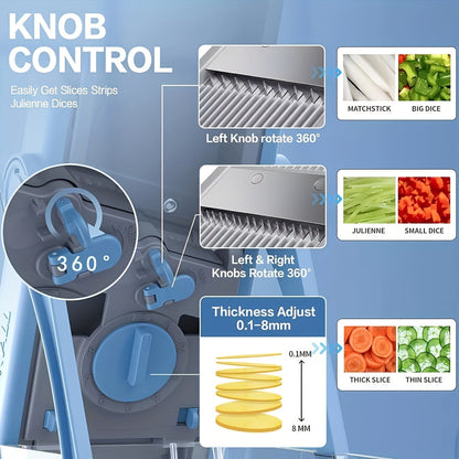 Multifunctional Vegetable Slicer – Safe, Adjustable and with Large Capacity