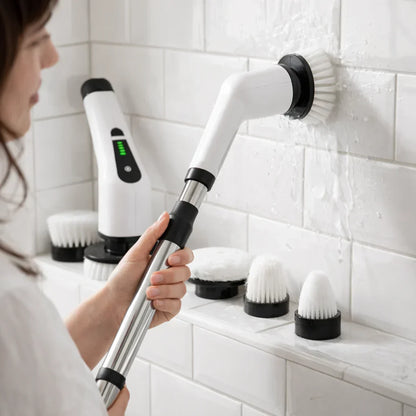 Wireless Cleaning Brush with Adjustable Heads