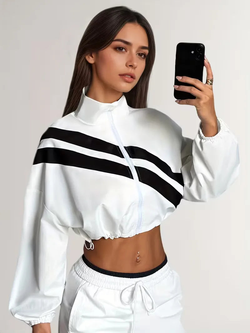 Veste de survêtement avec poignets élastiques