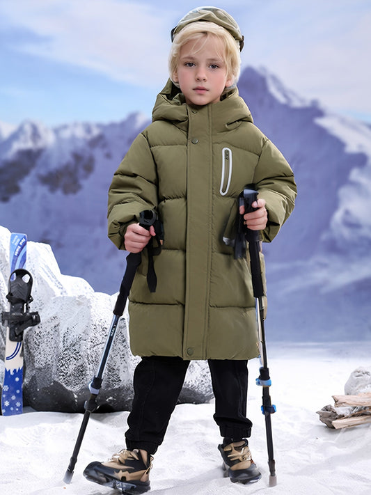 Chaqueta acolchada con mangas largas y capucha para niños - Alfonzo