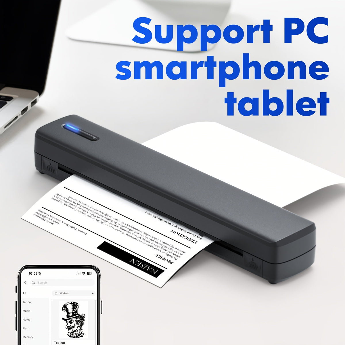 MiniThermo Wireless Printer – Compact Printing Convenience for On-the-Go