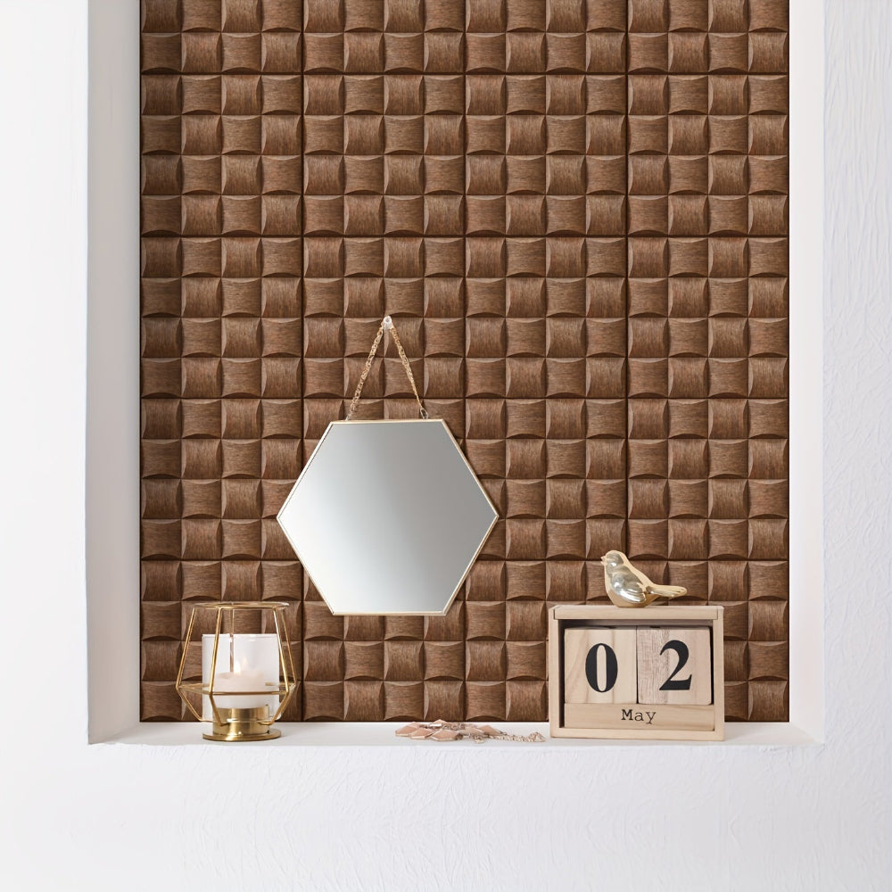 Paneles de pared 3D autoadhesivos con textura de madera y diseño impermeable para interiores