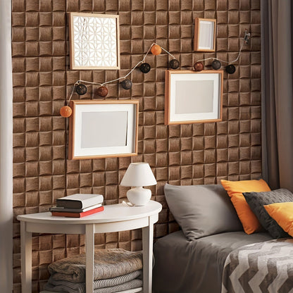 Paneles de pared 3D autoadhesivos con textura de madera y diseño impermeable para interiores