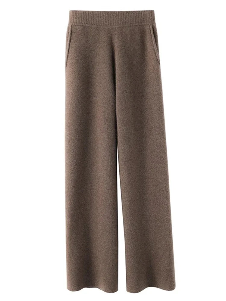 Pantaloni comodi da donna in cashmere - Morbidi e caldi, con vita elasticizzata