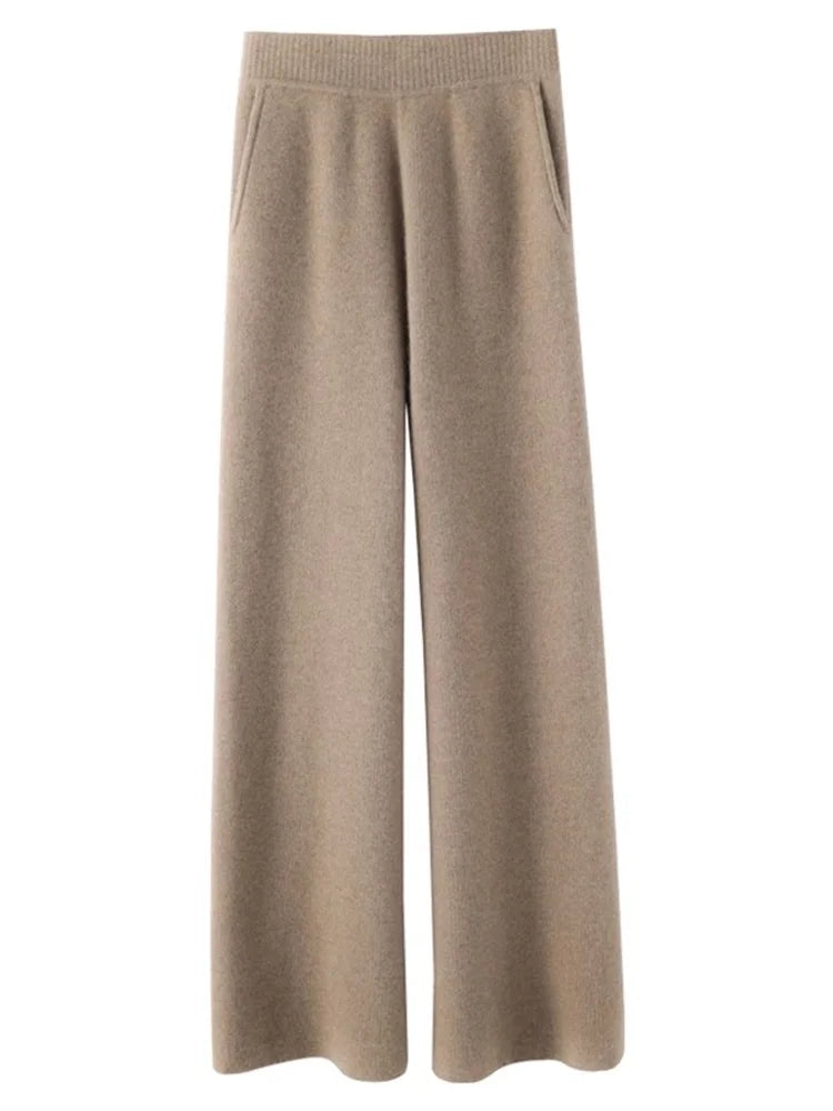 Pantaloni comodi da donna in cashmere - Morbidi e caldi, con vita elasticizzata