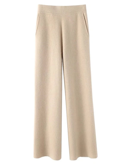 Pantaloni comodi da donna in cashmere - Morbidi e caldi, con vita elasticizzata