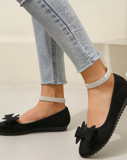 Comfort Ballerinas with Bow Detail and Soft Fit