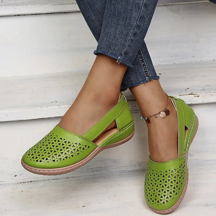 Vintage Slip-On Wedge Sandals for Women