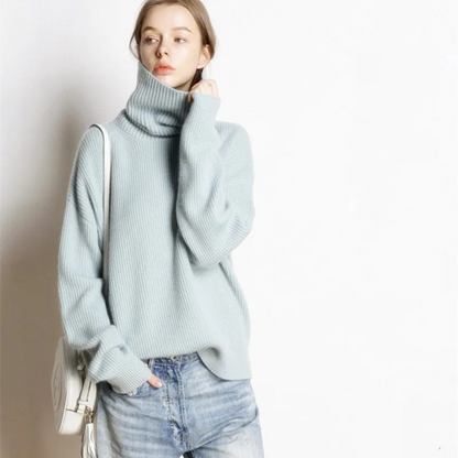 Trendy Oversized Roll Neck Jumper for Women – Perfect for Cold Days