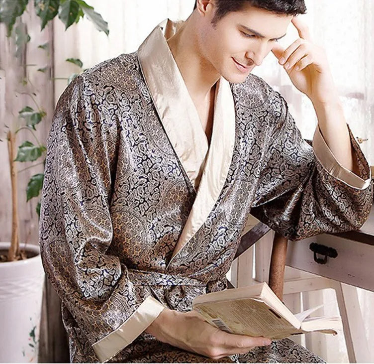 Satin Luxury Bathrobe for Men - Santino