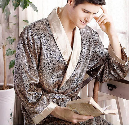 Satin Luxury Bathrobe for Men - Santino