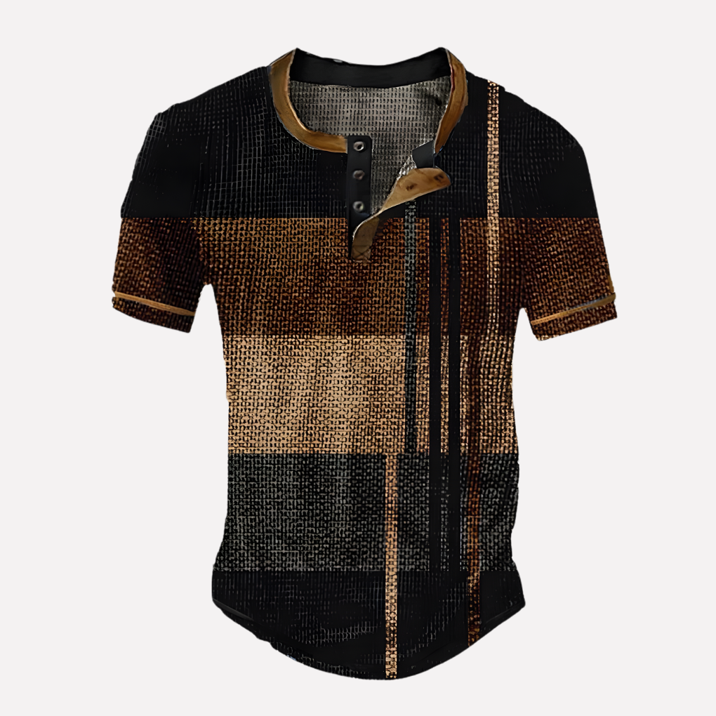 Men's Waffle Knit Casual T-shirt