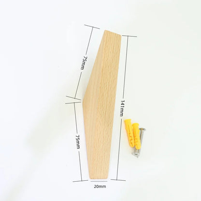 Perchero de madera de pared