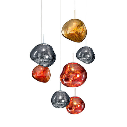 Elegante lampada a sospensione Luna in resina - design moderno