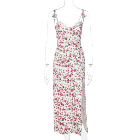 Summer Dress with Flowers - Light and Comfortable